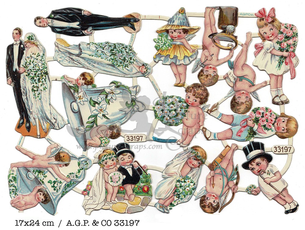 Vintage scrap sheets and die-cuts